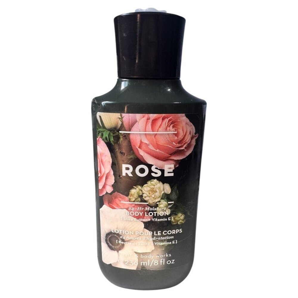 Bath & Body Works ROSE Body Lotion Cream Hand Shea Butter 8 oz 24 Hour Moisture